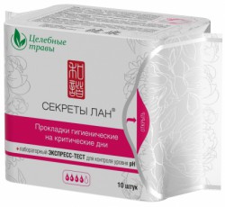 Прокладки женские Секреты Лан 4 капли + экспресс-тест для контроля микрофлоры 10 шт.